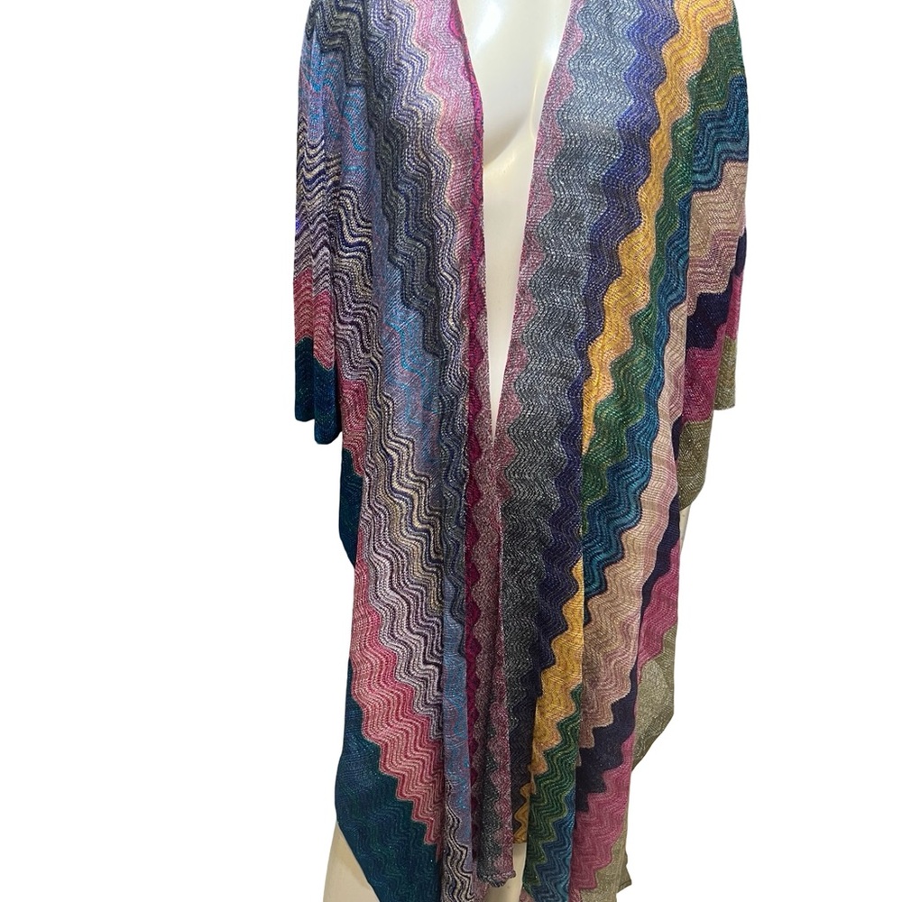 Free People Colorful Knit Shawl - Picture 3 of 16